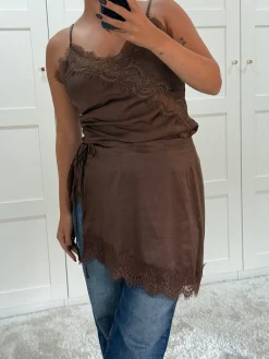 Hot Dear Molly Lace Wrap Skirt Brown