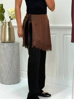 Hot Dear Molly Lace Wrap Skirt Brown