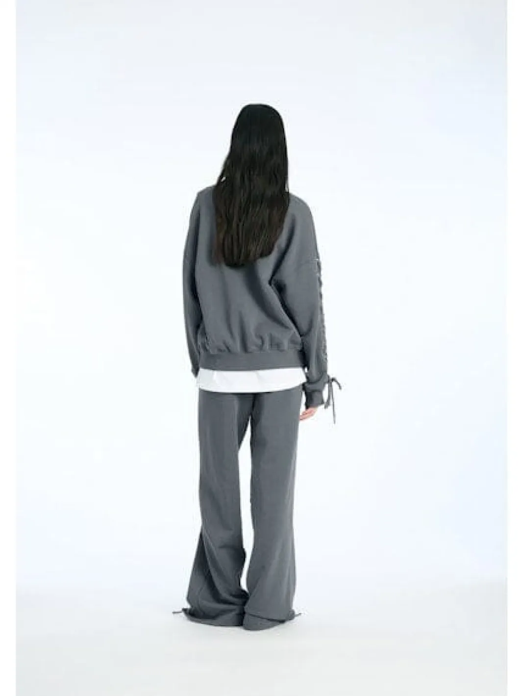 Clearance Rotate Lacing Crewneck 1154681205 1205 Gray Pinstripe