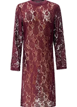 Clearance Liberte Lacy Ls Long Dress 22272 Bordeaux Lace
