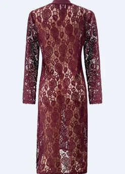 Clearance Liberte Lacy Ls Long Dress 22272 Bordeaux Lace