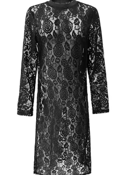 New Liberte Lacy Ls Long Dress 22272 Black Lace