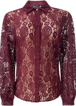 Outlet Liberte Lacy Ls Shirt 22270 Bordeaux Lace