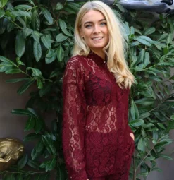 Outlet Liberte Lacy Ls Shirt 22270 Bordeaux Lace