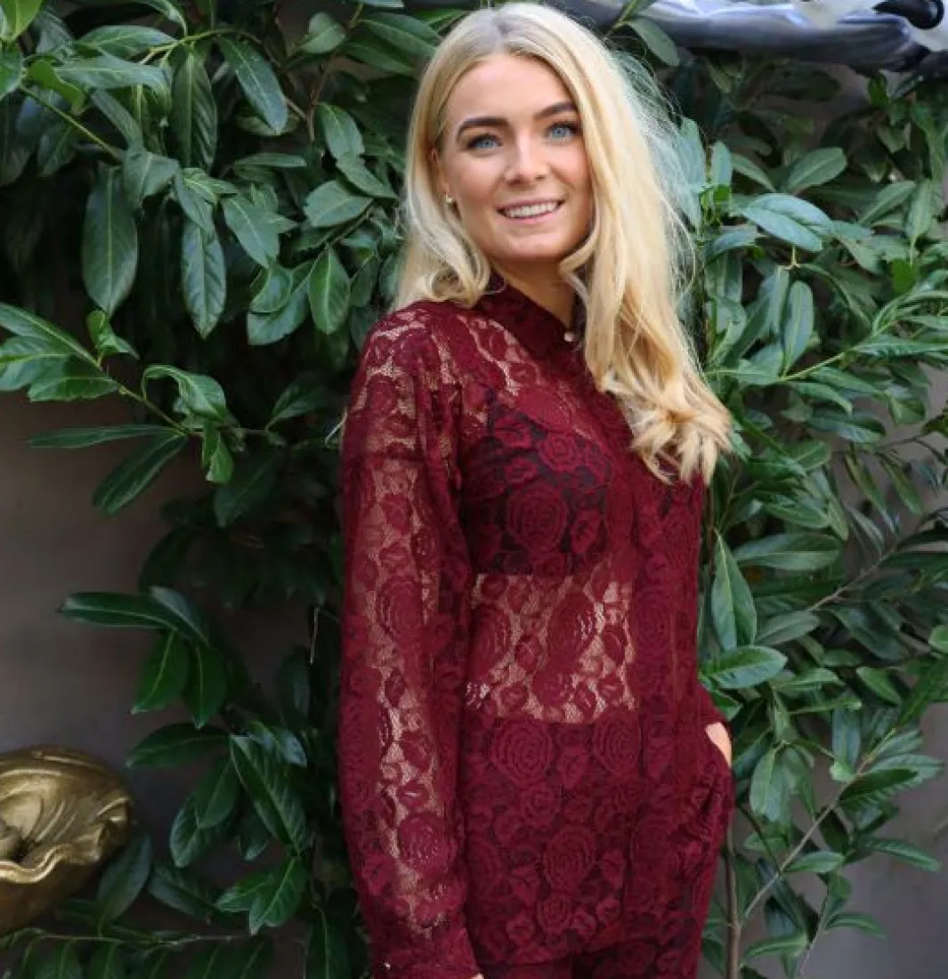 Outlet Liberte Lacy Ls Shirt 22270 Bordeaux Lace
