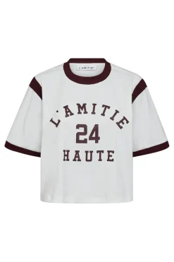 Discount Haute L'Amitié L'Amitié Loose Team Tee HL10013 Pearl