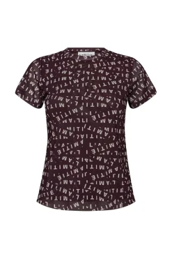 Discount Haute L'Amitié L'Amitié Mesh Logo Tee HL10127 Amarone