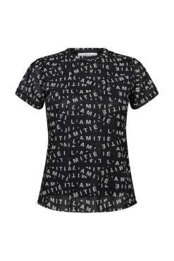 Online Haute L'Amitié L'Amitié Mesh Logo Tee HL10127 Black