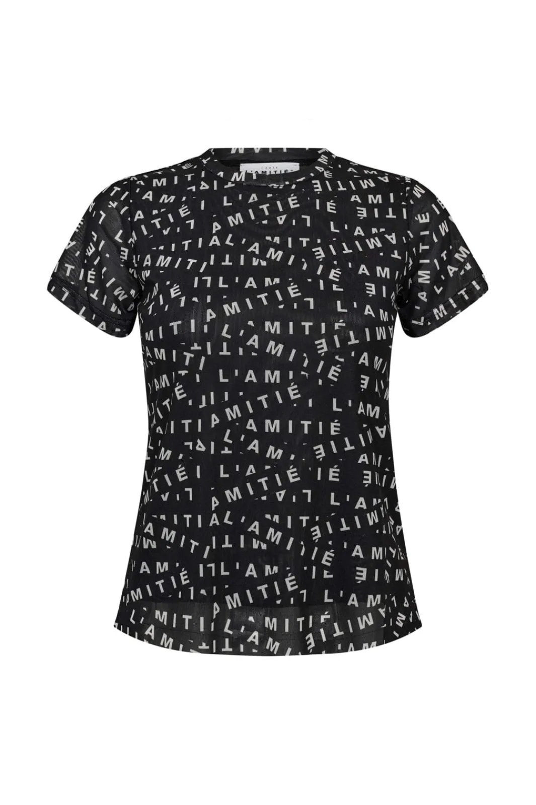 Online Haute L'Amitié L'Amitié Mesh Logo Tee HL10127 Black