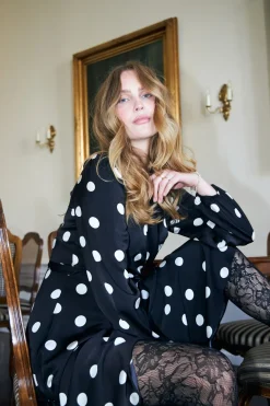 Clearance Cras Lara Dress C489 8123 Black White Dot