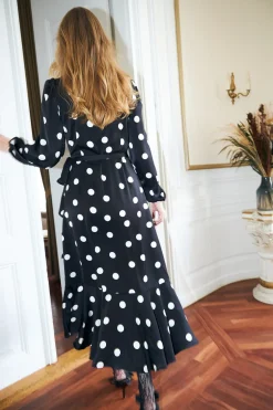 Clearance Cras Lara Dress C489 8123 Black White Dot