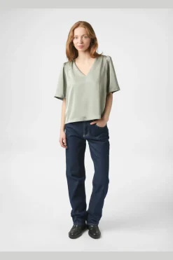 Clearance Neo Noir Largo Heavy Sateen Blouse 160108 627