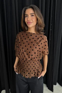 Discount Continue Laura 15078 Nougat W Black Dot