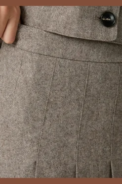 Hot Neo Noir Laurina Herringbone Skirt 165879 306