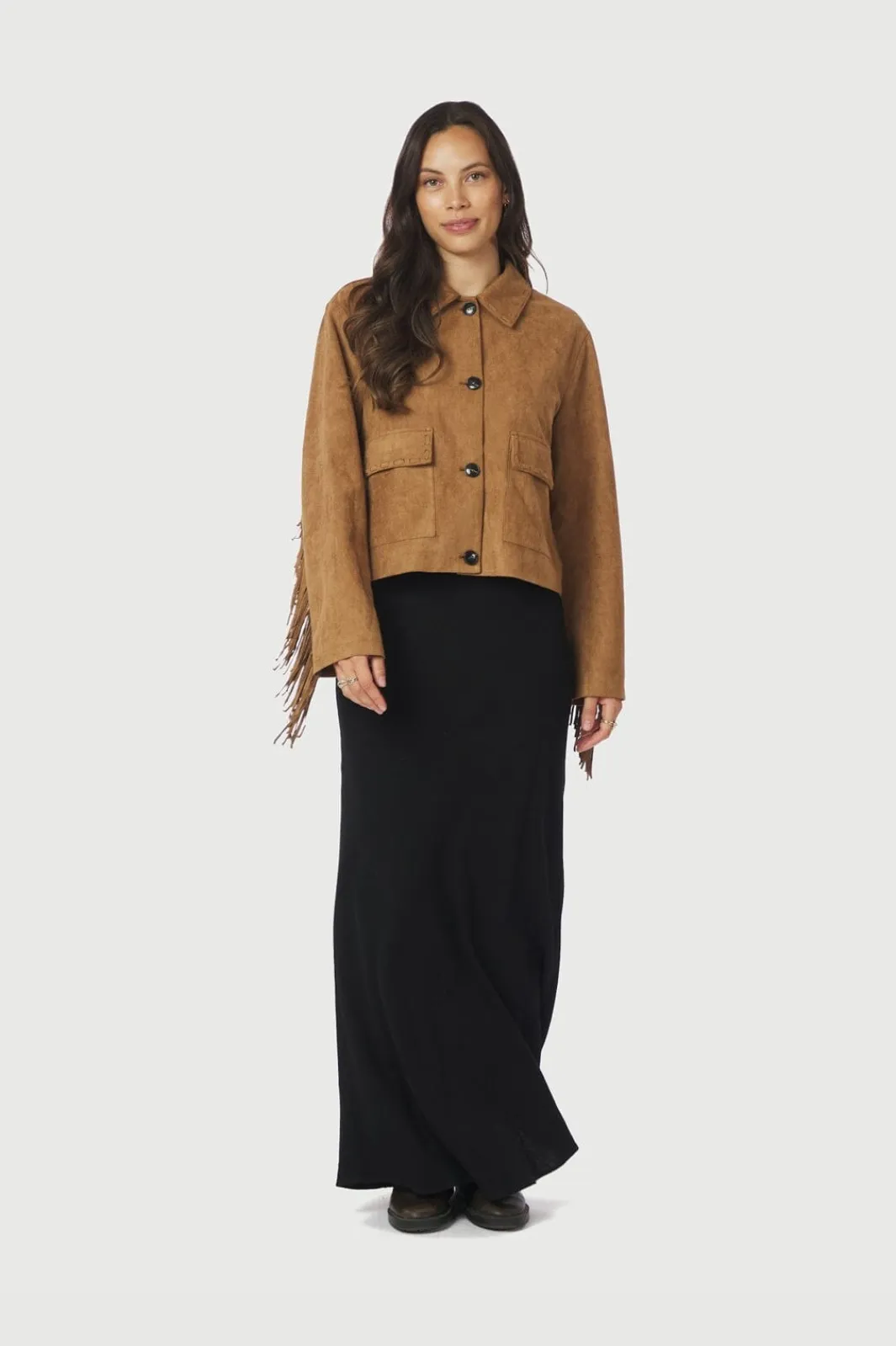 New Neo Noir Lauron Faux Suede Jacket 165915 604