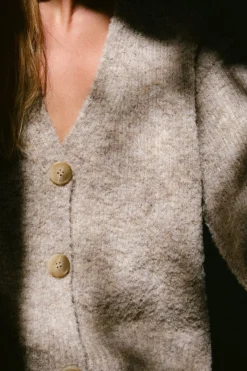 Discount Neo Noir Lavanda Boucle Knit Cardigan 164894 125