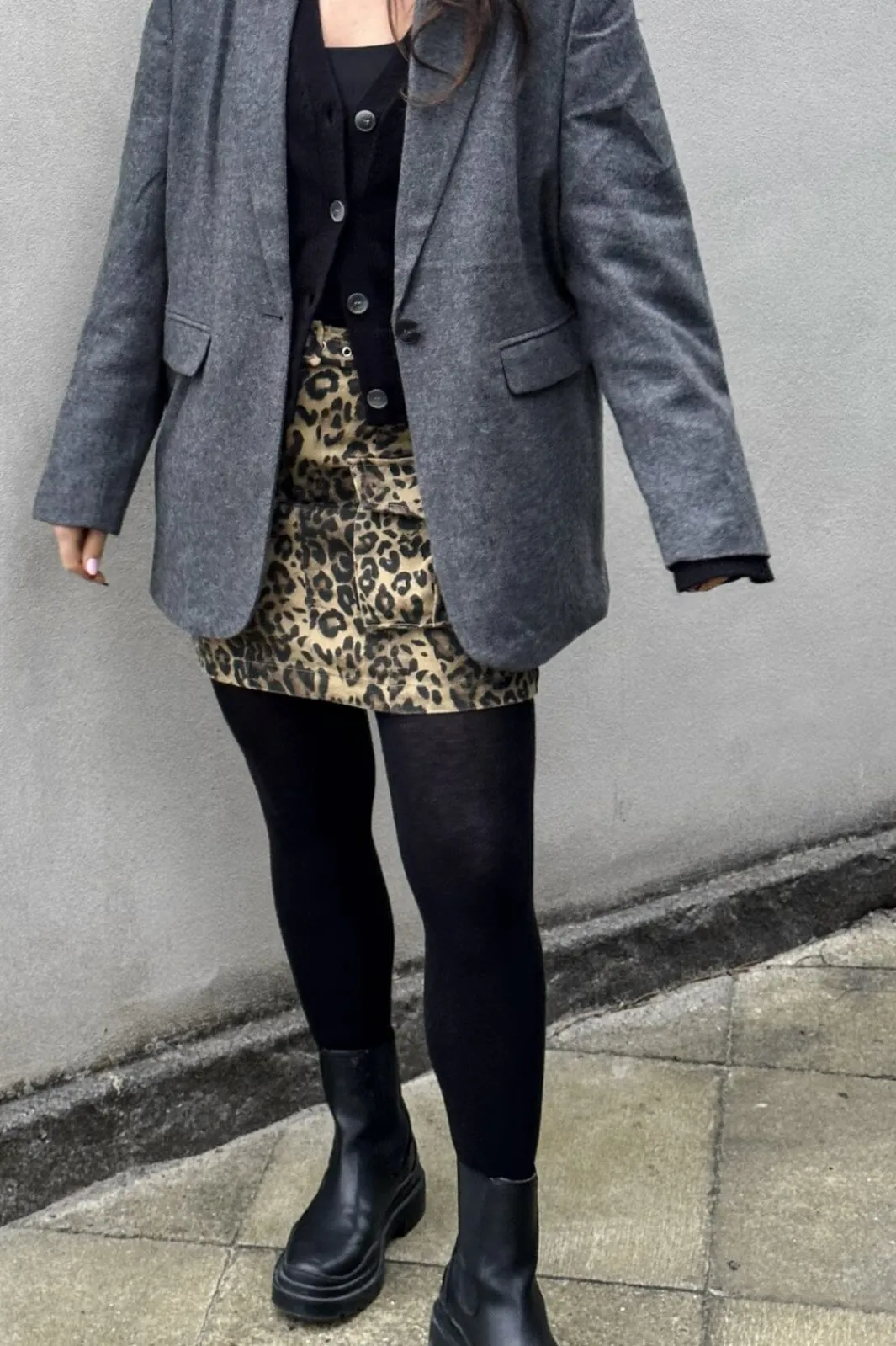 Online Neo Noir Layken Leo Cargo Skirt Leopard