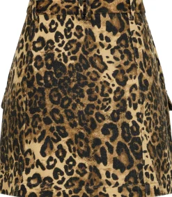 Online Neo Noir Layken Leo Cargo Skirt Leopard