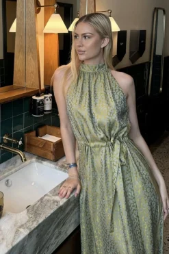 New Karmamia Layla Dress Gold Leo Silk