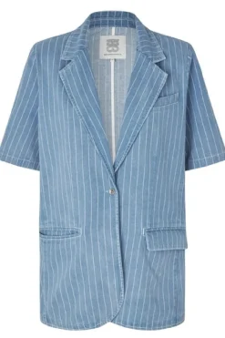 Online Second Female Layne SS Blazer 59762 Light blue denim 5996