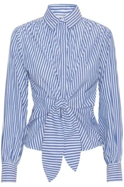 Outlet Karmamia Lee Shirt Sea Stripe Cotton
