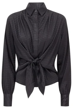 Discount Karmamia Lee Shirt Navy Houndstooth