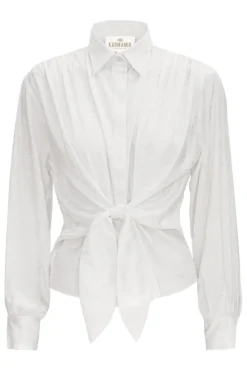 Hot Karmamia Lee Shirt White Paisley Jacquard