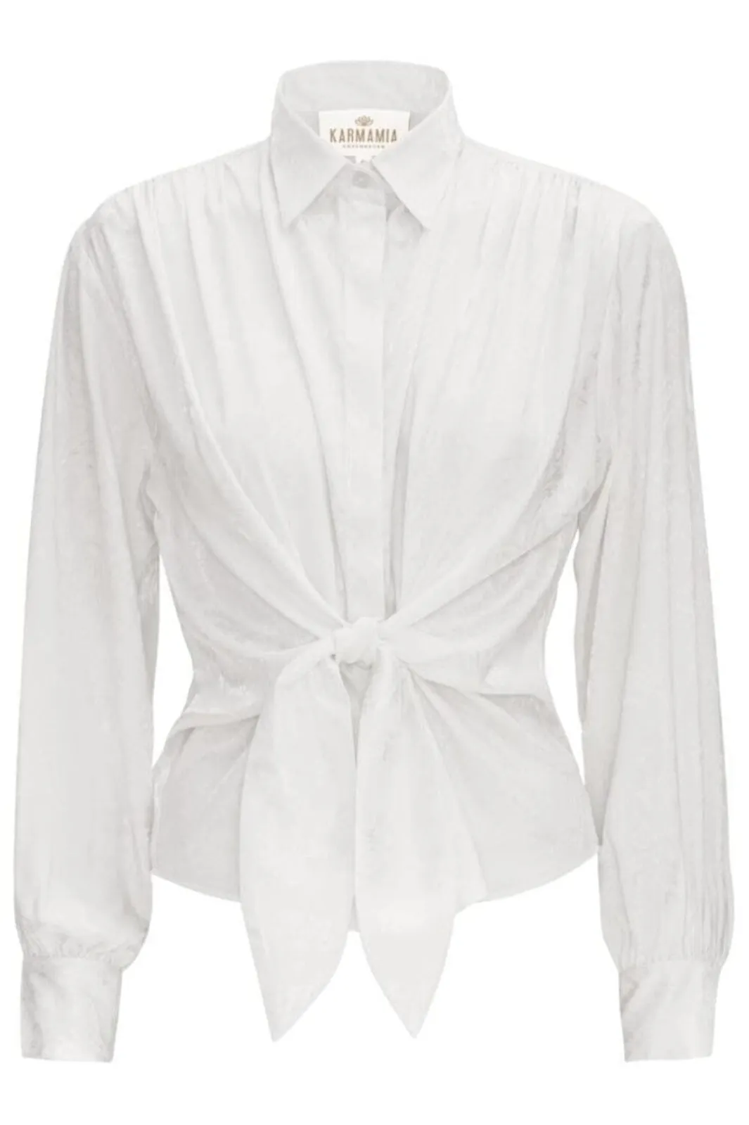 Hot Karmamia Lee Shirt White Paisley Jacquard