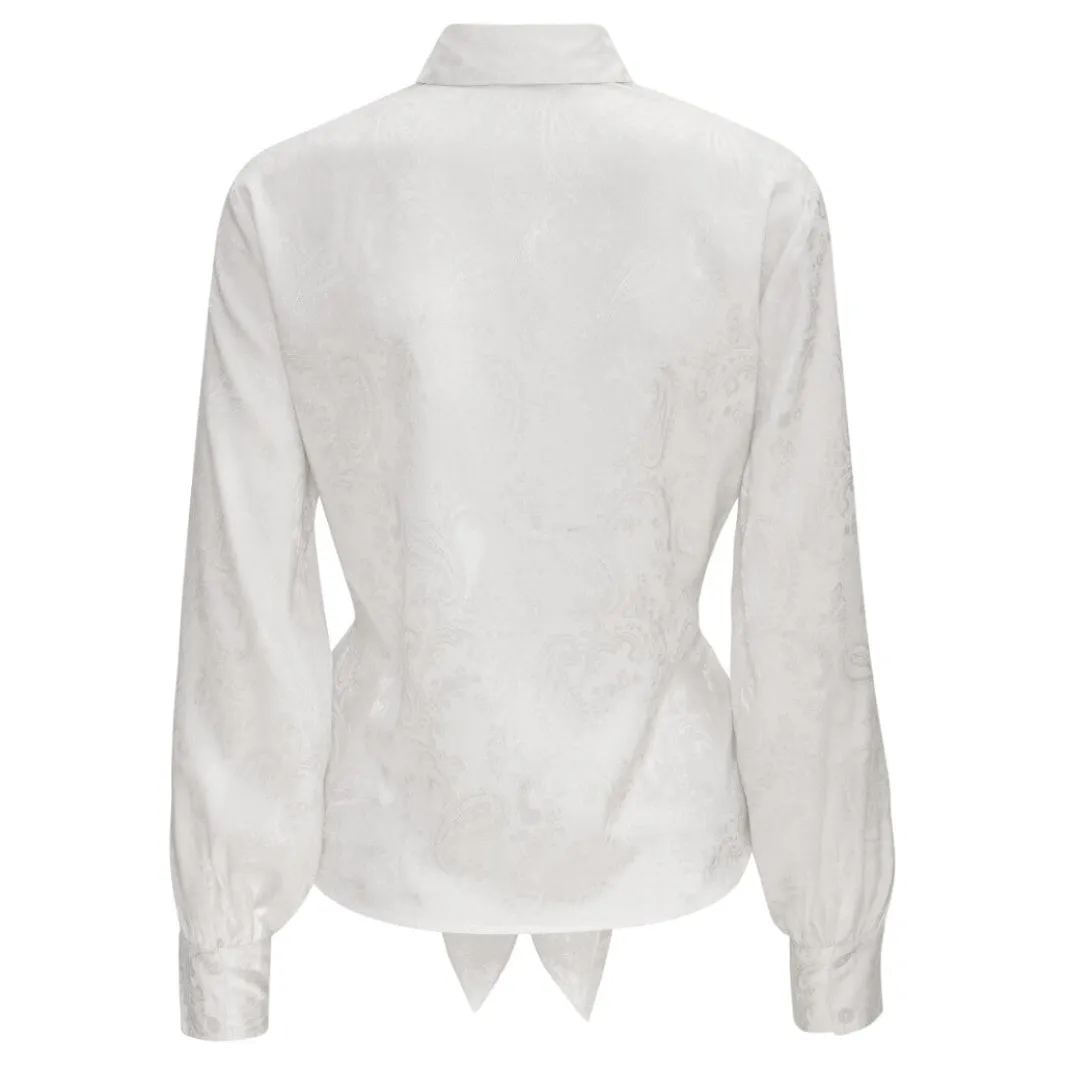 Hot Karmamia Lee Shirt White Paisley Jacquard