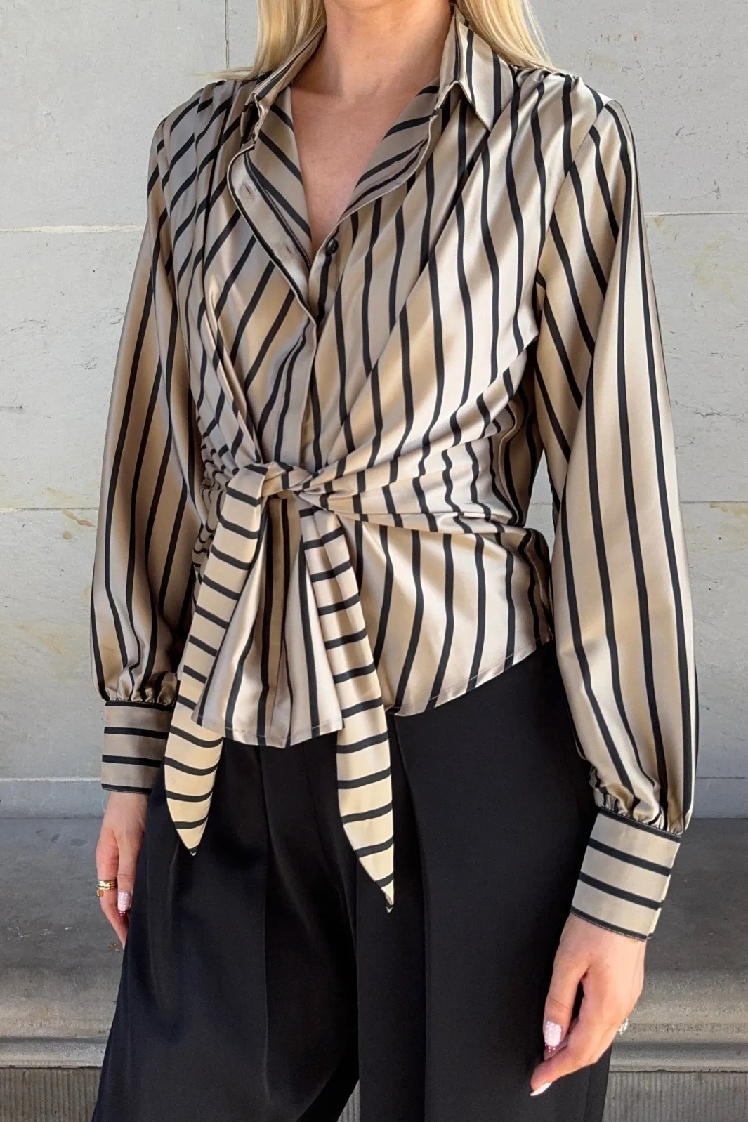 Sale Karmamia Lee Shirt 2245 Tan Stripe