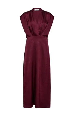 Online Haute L'Amitié L'Egance Satin Drape Dress HL10042 Amarone