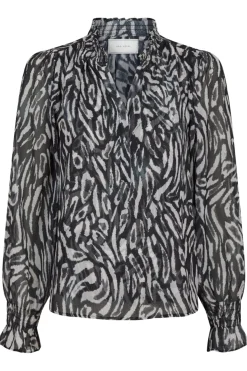 New Neo Noir Leia Abstract Leo Blouse 164591 Black