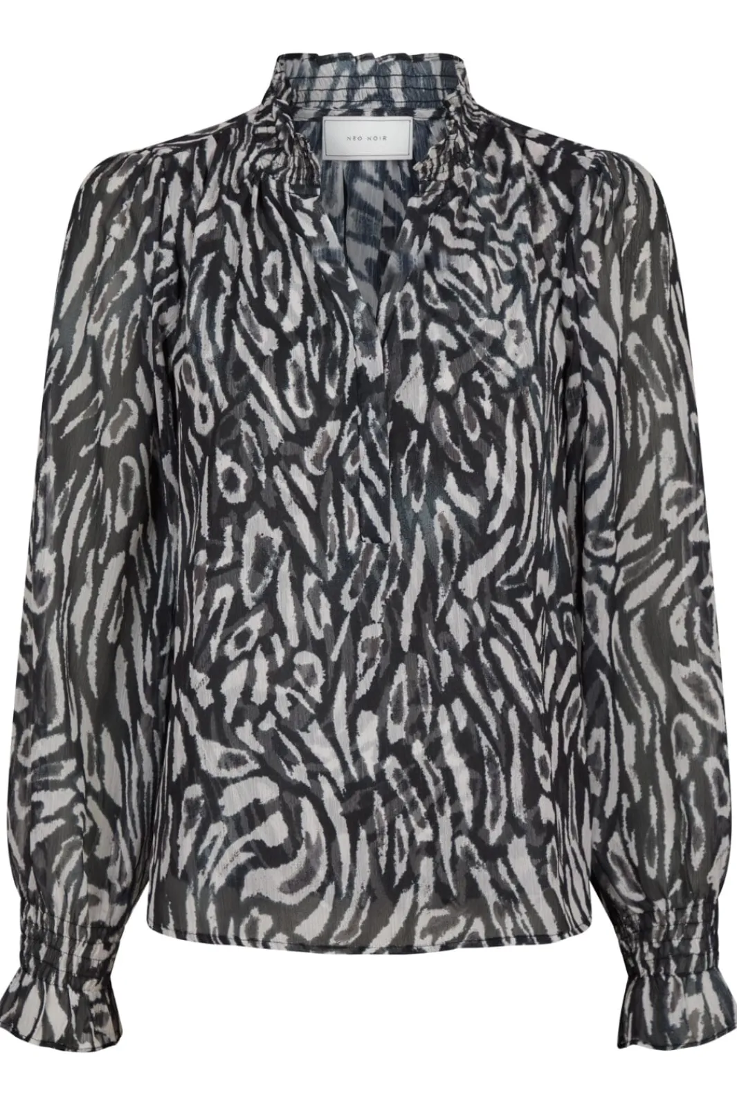 New Neo Noir Leia Abstract Leo Blouse 164591 Black