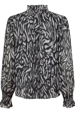 New Neo Noir Leia Abstract Leo Blouse 164591 Black