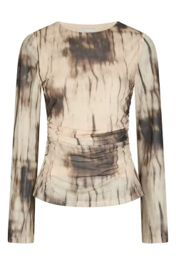 Online Neo Noir Lenida Faded Mesh Blouse 167053 306