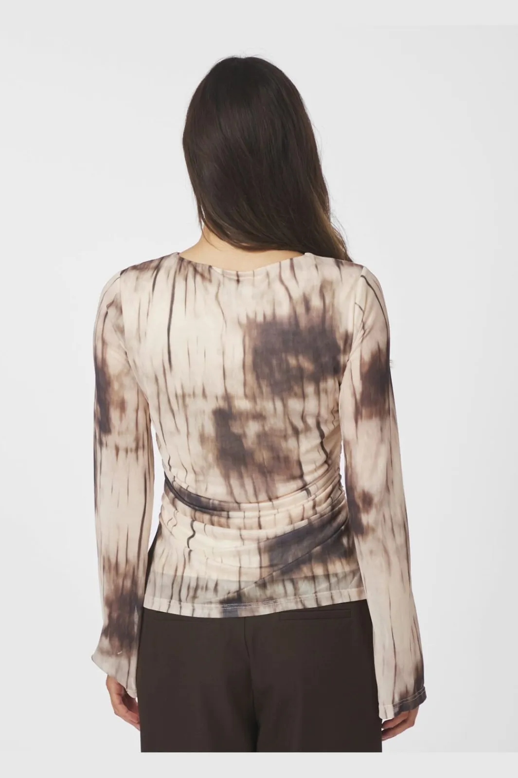 Online Neo Noir Lenida Faded Mesh Blouse 167053 306