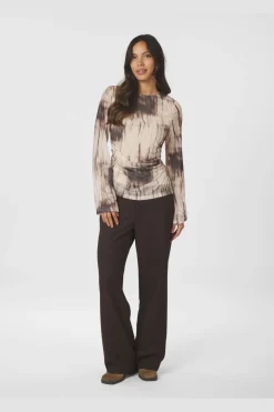 Online Neo Noir Lenida Faded Mesh Blouse 167053 306