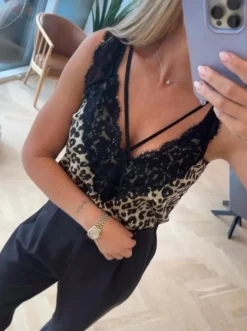 Sale Valentin Studio Leo String Top Leopard