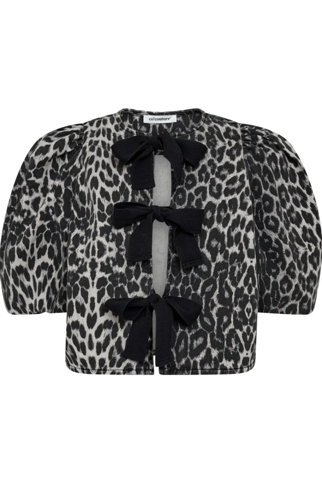 Outlet Co´Couture Leocc Bow Blouse 35572 140 Dark Grey