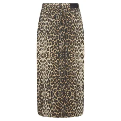 Online Co´Couture Leocc Denim Slit Skirt 34110 16 Khaki