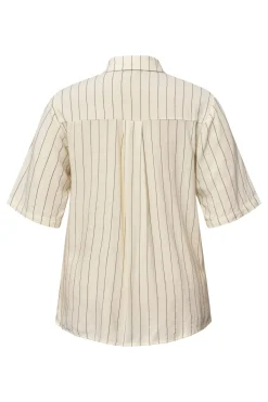 Hot A-View Lerke Stripe Shirt 005 Off White