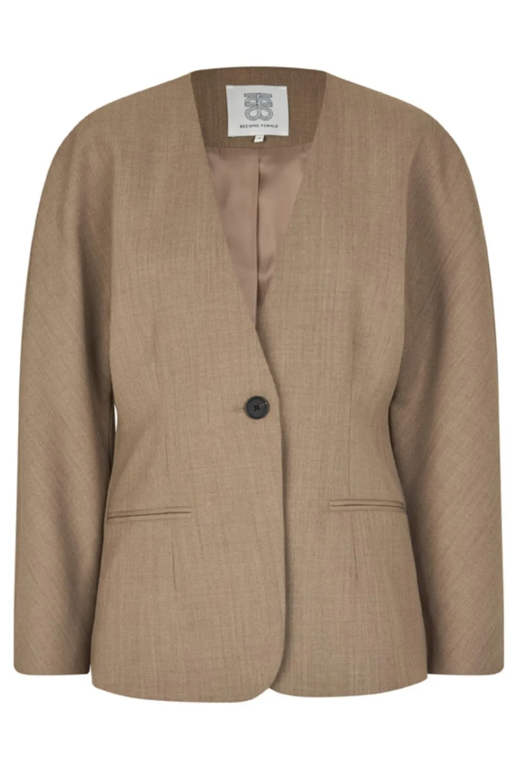 Outlet Second Female Levelup Blazer 59845 6144 Mid Brown Melange