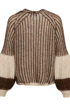 Discount Noella Liana Knit Cardigan Beige Brown