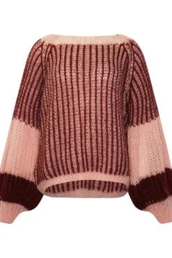 Outlet Noella Liana Knit Sweater 1287 Rust Blush Combo