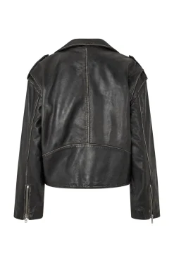Outlet Lollys Laundry Lilll Leather Jacket 99 Black