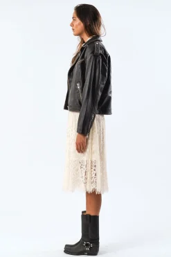 Outlet Lollys Laundry Lilll Leather Jacket 99 Black