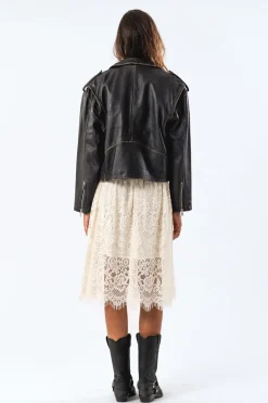 Outlet Lollys Laundry Lilll Leather Jacket 99 Black