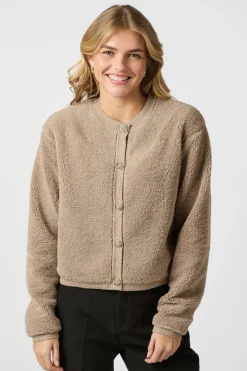 Online Neo Noir Limo Fluffy Knit Cardigan 161963 125