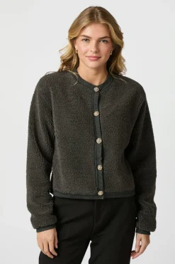 Online Neo Noir Limo Fluffy Knit Cardigan 161963 132