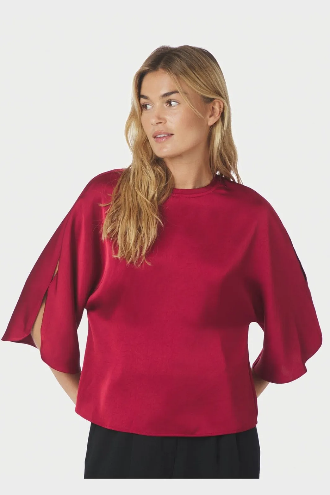 Clearance Neo Noir Liora Heavy Sateen Blouse 165567 321